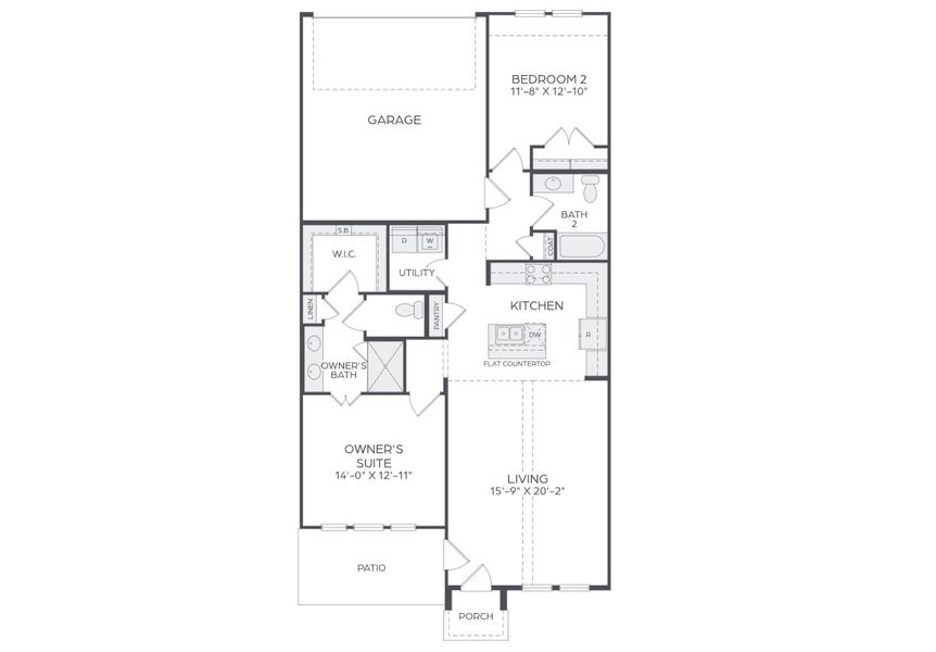 2D floor plan layout for the Jonathan by Cadence Homes in Talia, Forney, TX (Image 2). 2D floor plan layout for the Jonathan by Cadence Homes in Talia, Forney, TX (Image 2).