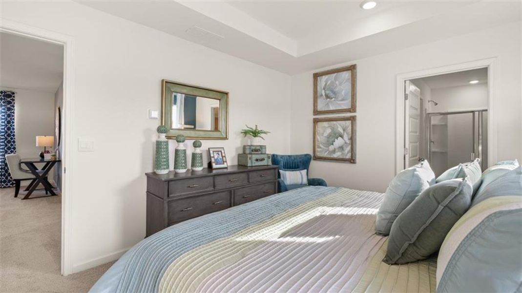 Furnished interior view inside a new home in Poplar Preserve, Newnan (Image 15). Furnished interior view inside a new home in Poplar Preserve, Newnan (Image 15).