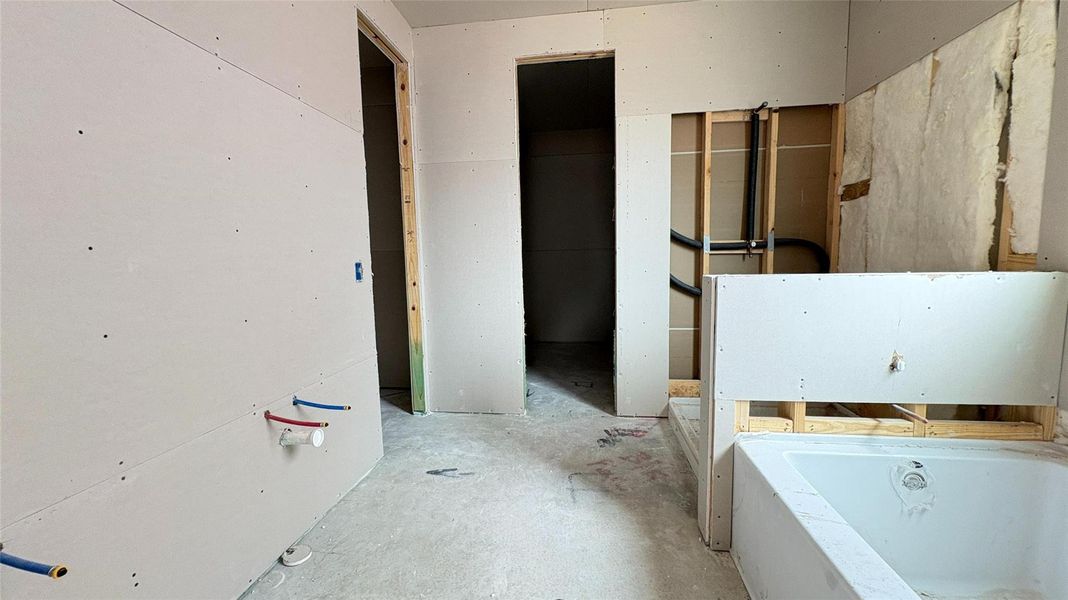 Construction progress - primary bath