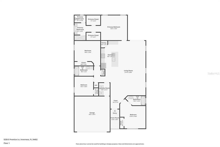 2D floor plan layout of this home in , Inverness, FL (Image 5).