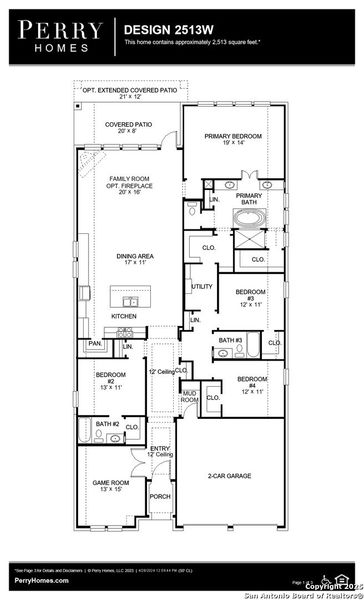 2D floor plan layout of this home in Ladera 50', San Antonio, TX (Image 4). 2D floor plan layout of this home in Ladera 50', San Antonio, TX (Image 4).