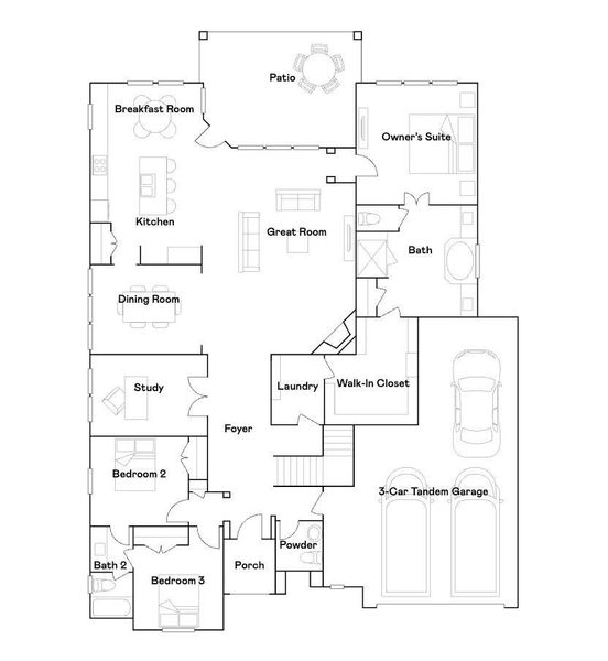 2D floor plan layout of this home in Samara: Wentworth, League City, TX (Image 2). 2D floor plan layout of this home in Samara: Wentworth, League City, TX (Image 2).