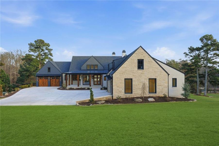 Front exterior of a new home in , Gainesville, GA, highlighting curb appeal (Image 1). Front exterior of a new home in , Gainesville, GA, highlighting curb appeal (Image 1).