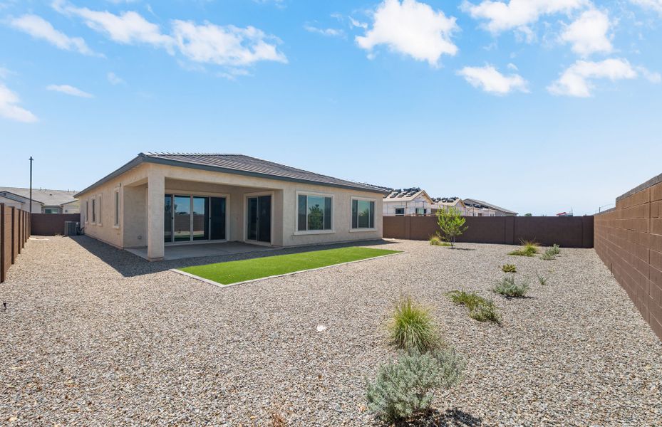 Exterior details and patio area of a home in Soleo, San Tan Valley (Image 3).