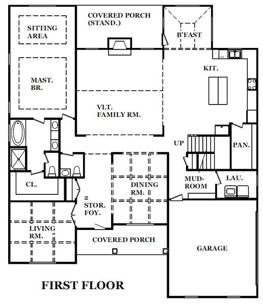 2D floor plan layout for the Graycliff Elite Linton Estates by JR Homes in Linton Estates, Newnan, GA (Image 3).