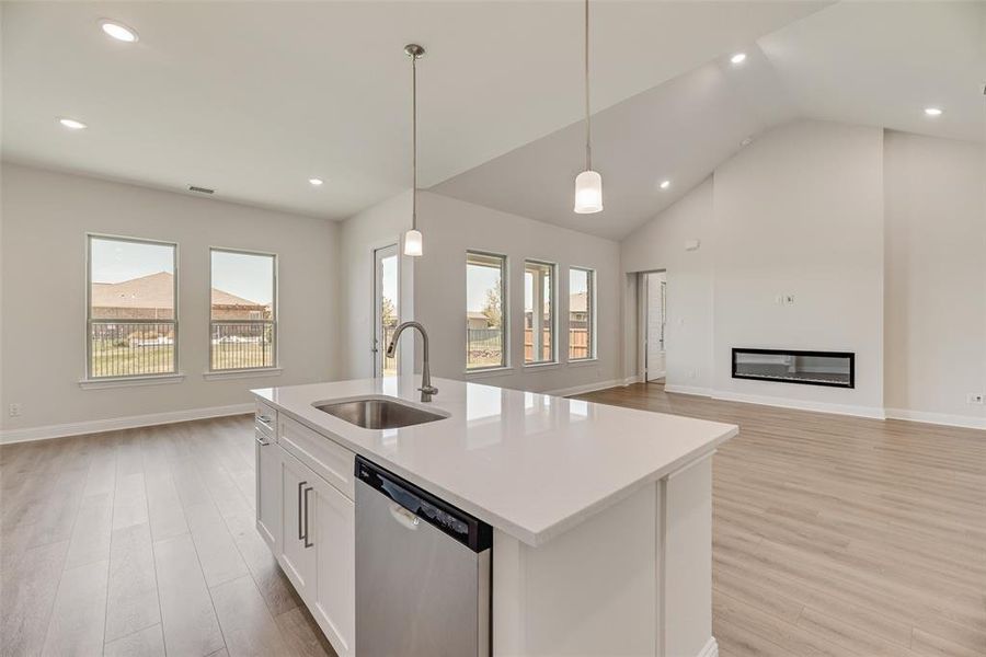 Furnished interior view inside a new home in Villages of Creekwood, Frisco (Image 9). Furnished interior view inside a new home in Villages of Creekwood, Frisco (Image 9).