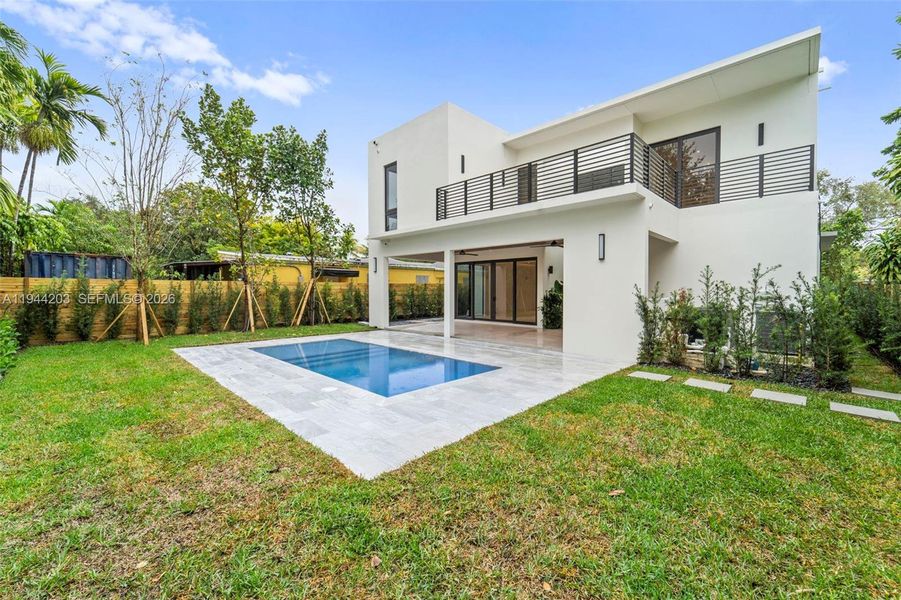 Exterior details and patio area of a home in , Miami (Image 21). Exterior details and patio area of a home in , Miami (Image 21).