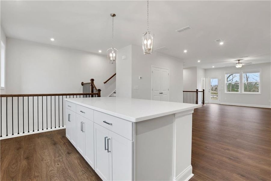 Furnished interior view inside a new home in Towne Village at Suwanee Dam, Sugar Hill (Image 15). Furnished interior view inside a new home in Towne Village at Suwanee Dam, Sugar Hill (Image 15).