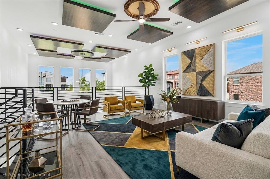 Staged Upper Family Room Furniture