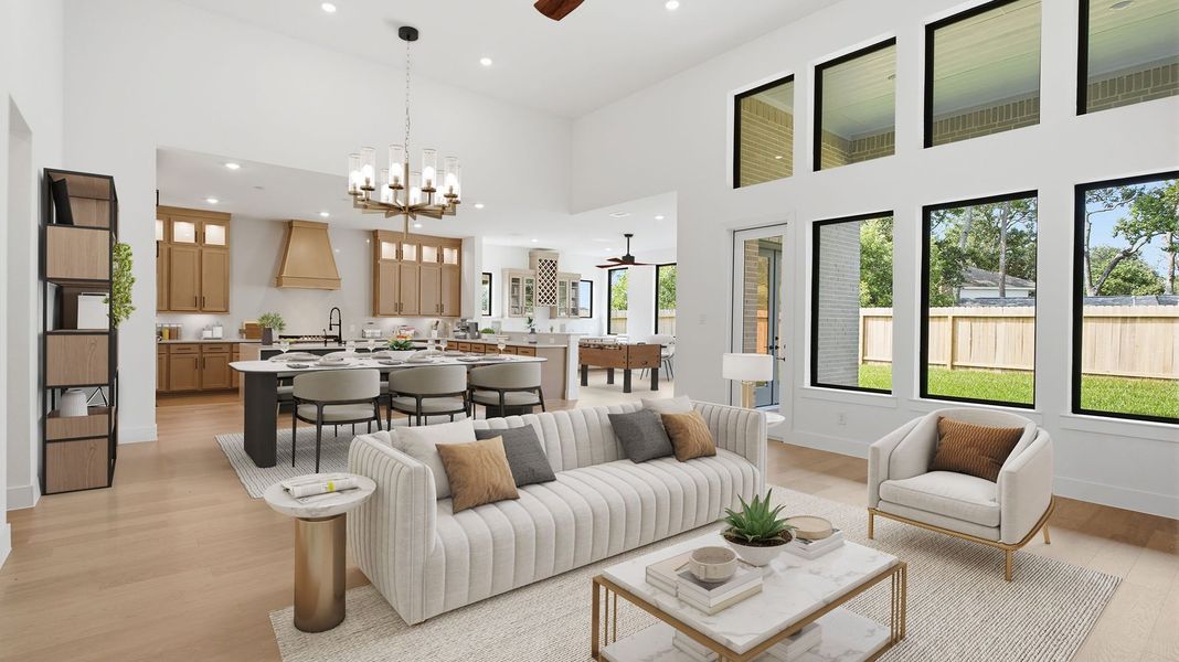 Furnished interior view inside a new home in Friendswood Trails 70' Homesites, Friendswood (Image 7).