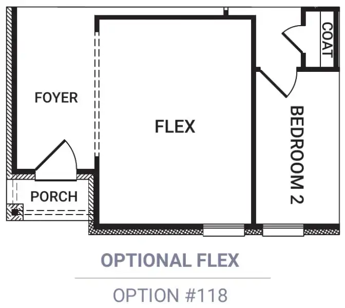 Flex (eliminates Bedroom 3)