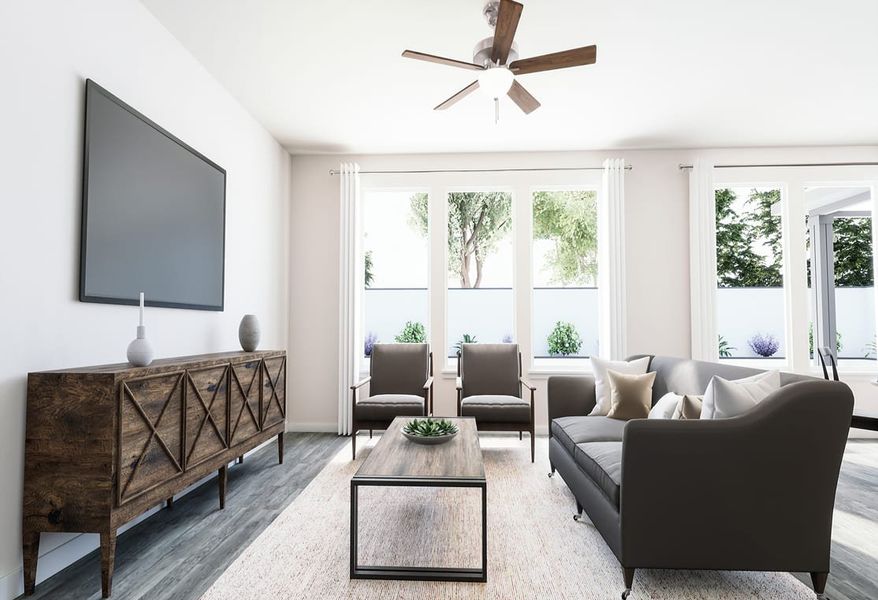 Representative furnished interior of a home built from the Ivy by Tri Pointe Homes in View at the Reserve, Mansfield (Image 6). Representative furnished interior of a home built from the Ivy by Tri Pointe Homes in View at the Reserve, Mansfield (Image 6).