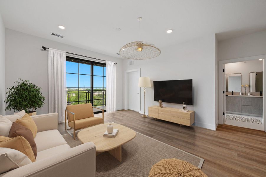 Room is virtually staged