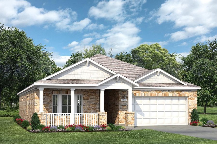 Representative exterior photo of a completed home built from the Colony at Pinehurst 1937 by Brohn Homes in Colony at Pinehurst, Pinehurst, TX (Image 14).