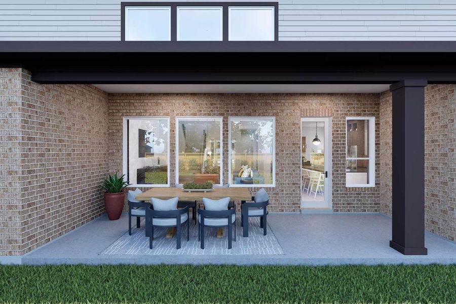 Representative exterior details of a home built from the The Buttercup by David Weekley Homes in Dunham Pointe 65' Homesites, Cypress (Image 3).