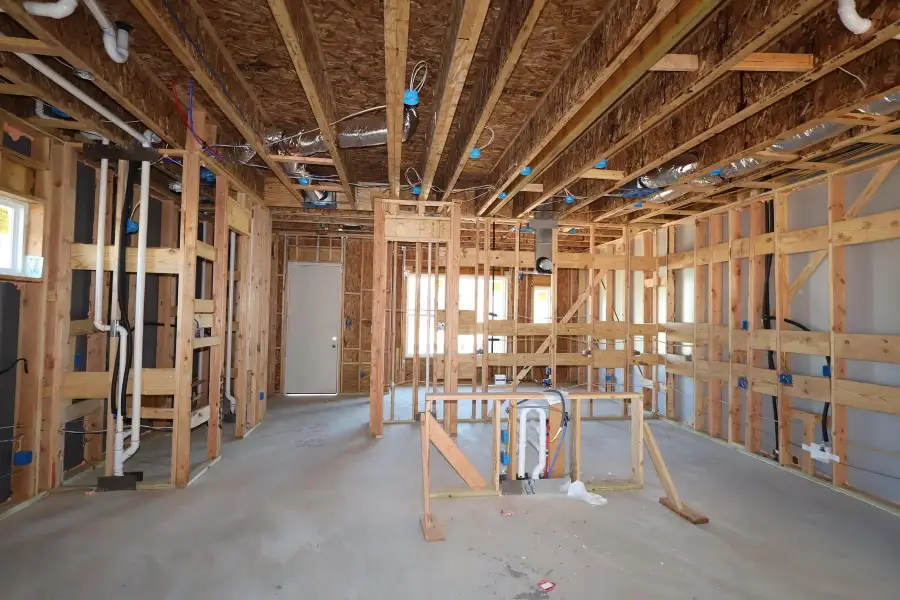 In-progress construction of a new home in Two Step Farm 35', Montgomery, TX (Image 4).