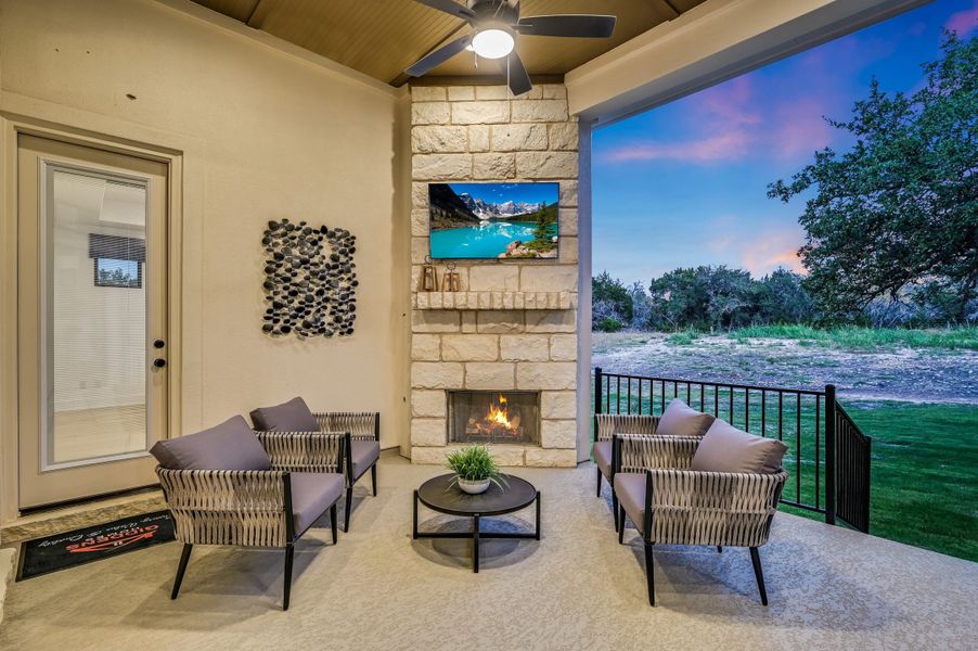 Representative exterior details of a home built from the San Simeon I by Giddens Homes in Clearwater Ranch, Liberty Hill (Image 68).