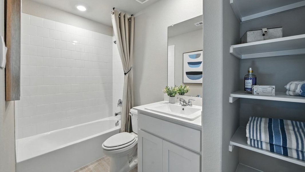 Furnished interior view inside a new home in Monarch at the Meadows, Ponder (Image 30).