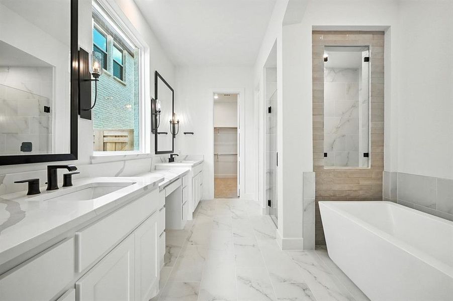 Furnished interior view inside a new home in Mosaic: 60ft. lots, Celina (Image 8).