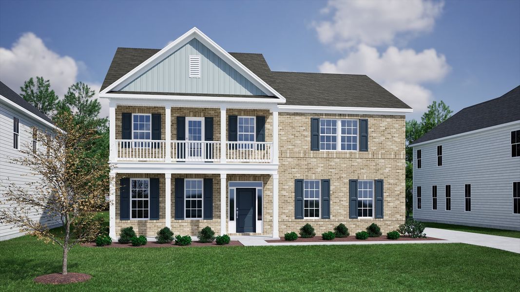Representative exterior photo of a completed home built from the Roland II - Vanguard Collection by Mungo Homes in Porter Ridge, Elgin, SC (Image 26).