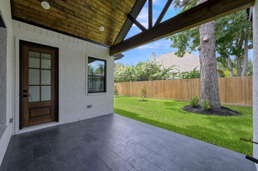 Exterior details and patio area of a home in , Montgomery (Image 2). Exterior details and patio area of a home in , Montgomery (Image 2).