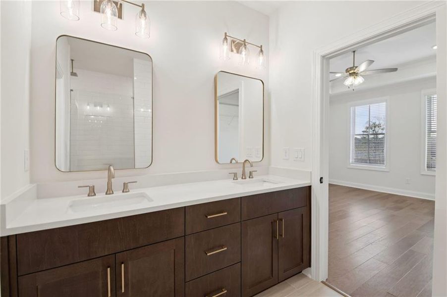 Furnished interior view inside a new home in Ward's Crossing Townhomes, Johns Creek (Image 12).