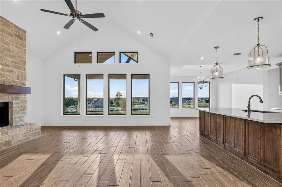 Doug Parr Homes | Vaulted Family Room at 1016 Brock Heights Ct