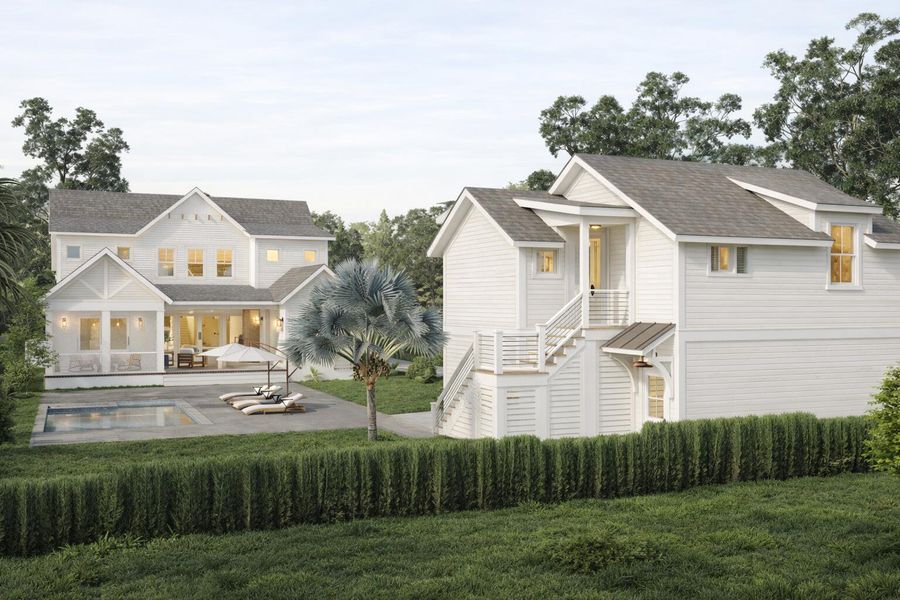 Front exterior of a new home in , Mount Pleasant, SC, highlighting curb appeal (Image 6).
