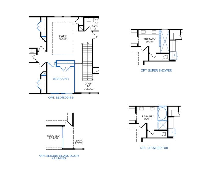 2D floor plan layout for the O'Conner by Tricoast Homes in Summer Place 35', Montgomery, TX (Image 5). 2D floor plan layout for the O'Conner by Tricoast Homes in Summer Place 35', Montgomery, TX (Image 5).