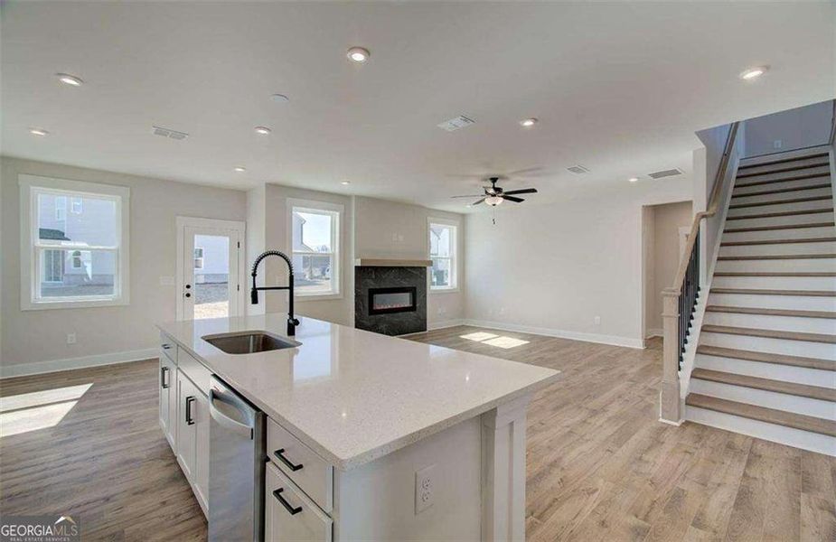 Furnished interior view inside a new home in The Paddocks at Doc Hughes, Buford (Image 8).