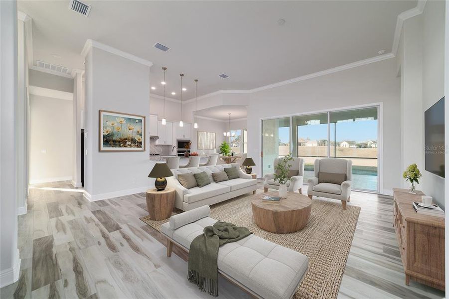 Furnished interior view inside a new home in , Inverness (Image 9).