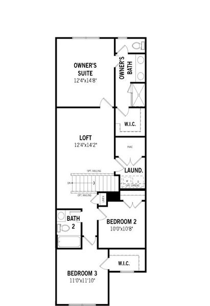 2D floor plan layout of this home in Vaughan Farms, Angier, NC (Image 5).