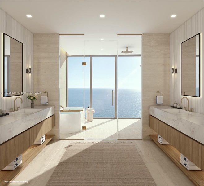 Furnished interior view inside a new home in , Pompano Beach (Image 8).