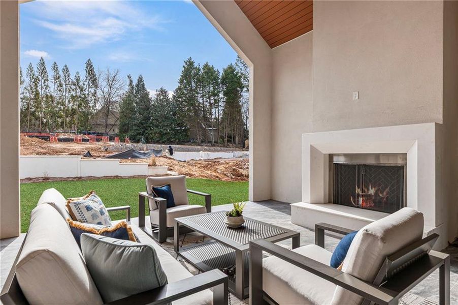 Exterior details and patio area of a home in , Suwanee (Image 26).
