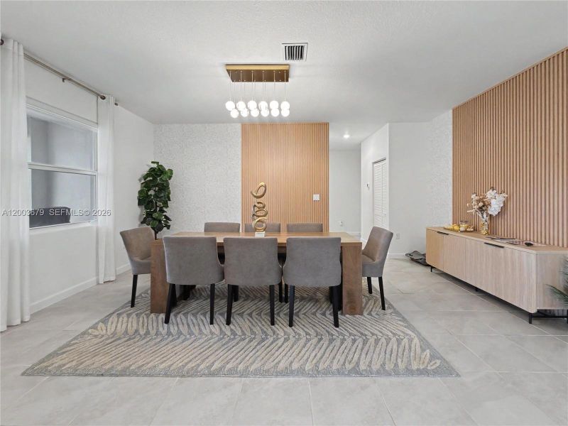 Furnished interior view inside a new home in , Miami (Image 13).