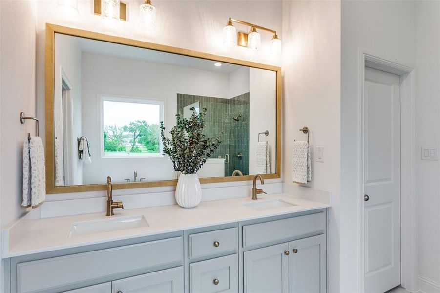 Furnished interior view inside a new home in Reserves at Trinity, Willow Park (Image 6).