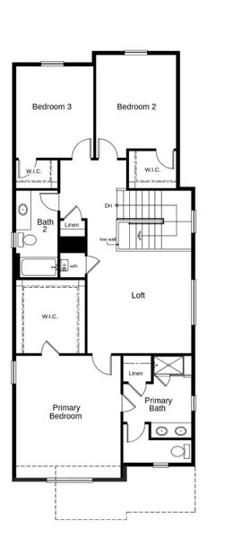 2D floor plan layout of this home in Windler Wildflower, Aurora, CO (Image 3).
