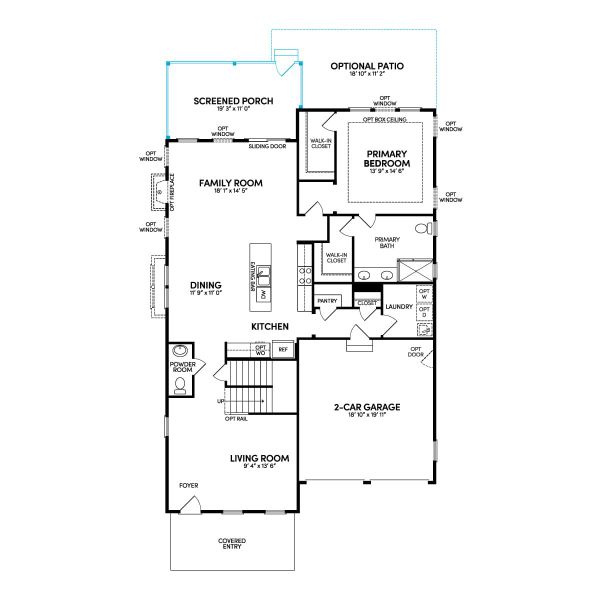 Floor 1: Main Level w/ Opt. Screened Porch