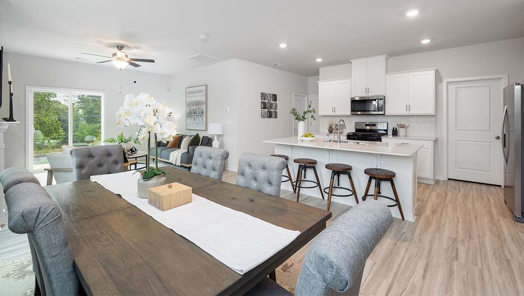 Furnished interior view inside a new home in Reedy Creek Preserve, Charlotte (Image 7).
