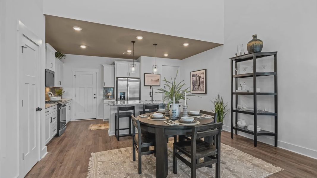 Furnished interior view inside a new home in Village at Midway, Anderson (Image 6). Furnished interior view inside a new home in Village at Midway, Anderson (Image 6).