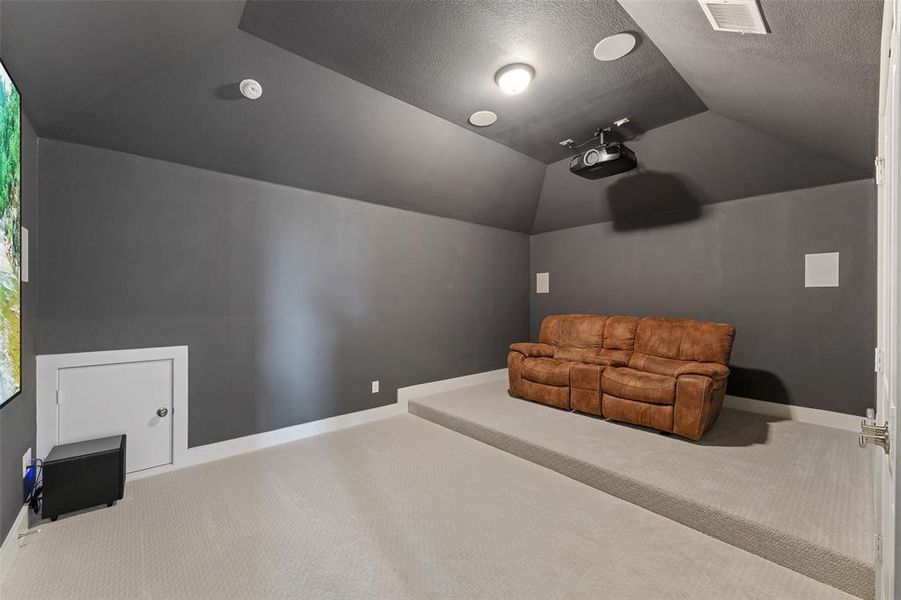Upstairs Media Room; media system staying with house