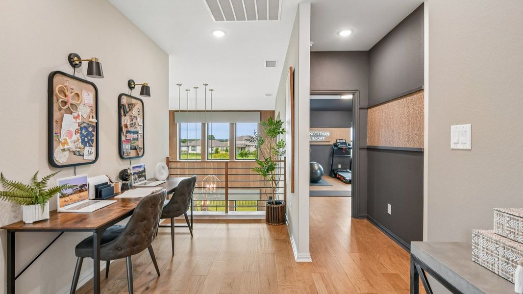 Representative furnished interior of a home built from the Elm by DRB Homes in Revelry, Del Valle (Image 18).