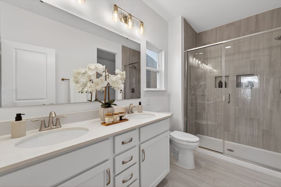 Furnished interior view inside a new home in Copper Ridge at Flowers Plantation, Clayton (Image 25).