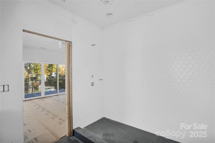 Large shower in primary bathroom