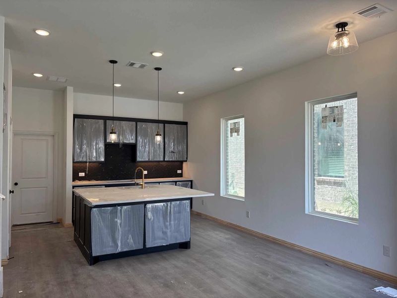 Kitchen Construction Progress featuring the Noir Collection