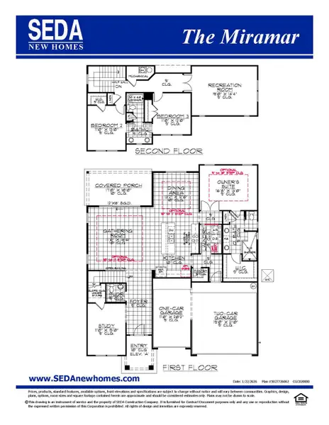 2D floor plan layout for the Miramar by SEDA New Homes in Sandy Ridge, Yulee, FL (Image 3). 2D floor plan layout for the Miramar by SEDA New Homes in Sandy Ridge, Yulee, FL (Image 3).