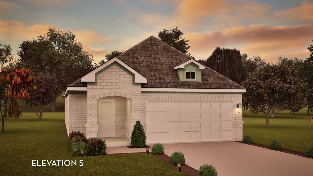 Representative exterior photo of a completed home built from the Maple by CastleRock Communities in Westridge, McKinney, TX (Image 16).