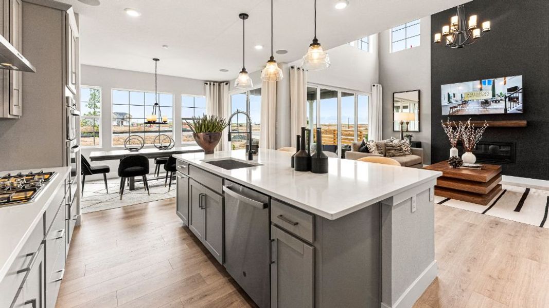 Furnished interior view inside a new home in The Aurora Highlands, Aurora (Image 5). Furnished interior view inside a new home in The Aurora Highlands, Aurora (Image 5).