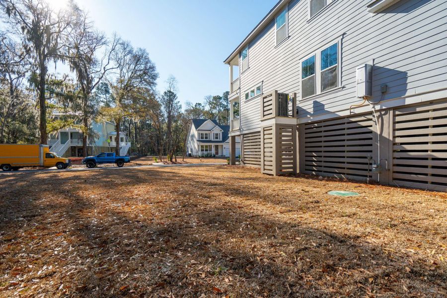 Exterior details and patio area of a home in Waterloo Estates, Johns Island (Image 36).