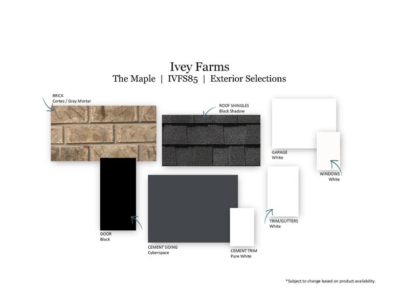 Sample of building materials used in homes in Ivey Farms - The Vintage Collection, Farragut (Image 40).